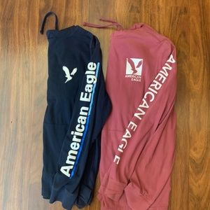2 American Eagle hoodies, 100% cotton